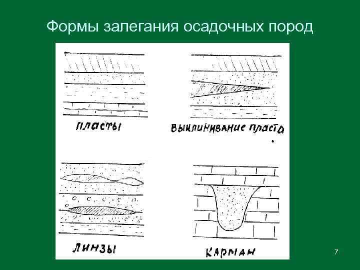 Формы залегания осадочных пород 7 