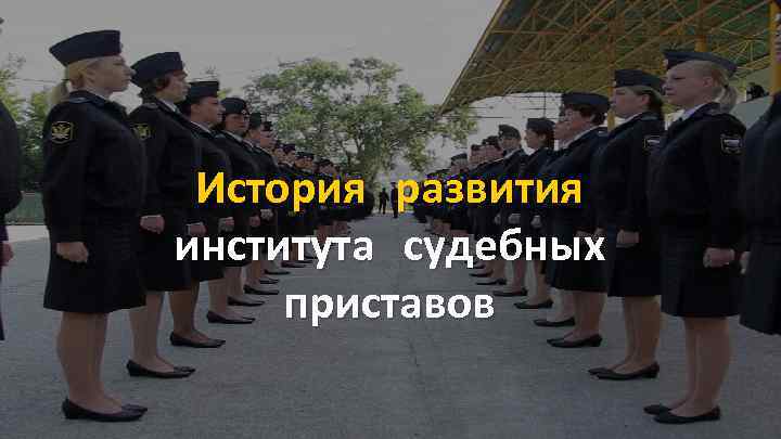 История развития института судебных приставов 