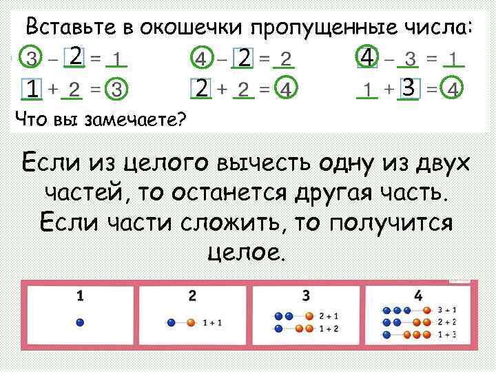 Вставьте в окошечки пропущенные числа: 1 2 2 2 4 3 Что вы замечаете?