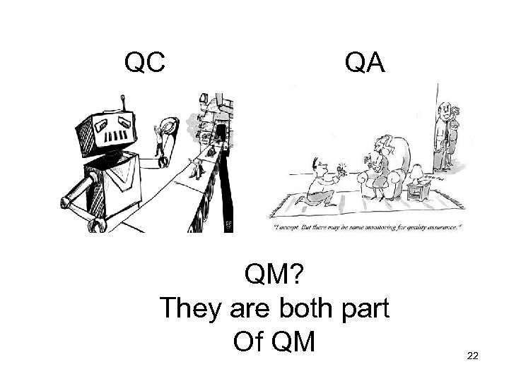 QC QA QM? They are both part Of QM 22 