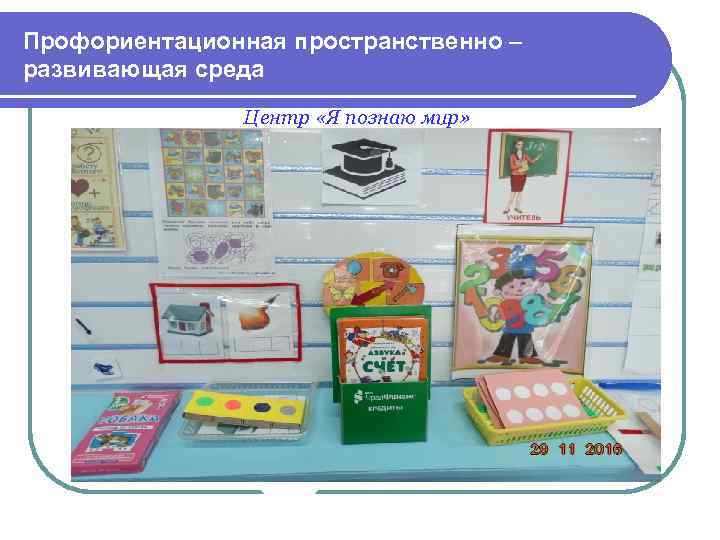 Профориентационная пространственно – развивающая среда Центр «Я познаю мир» 