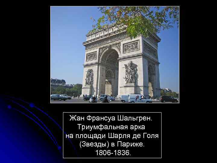 Жан Франсуа Шальгрен. Триумфальная арка на площади Шарля де Голя (Звезды) в Париже. 1806