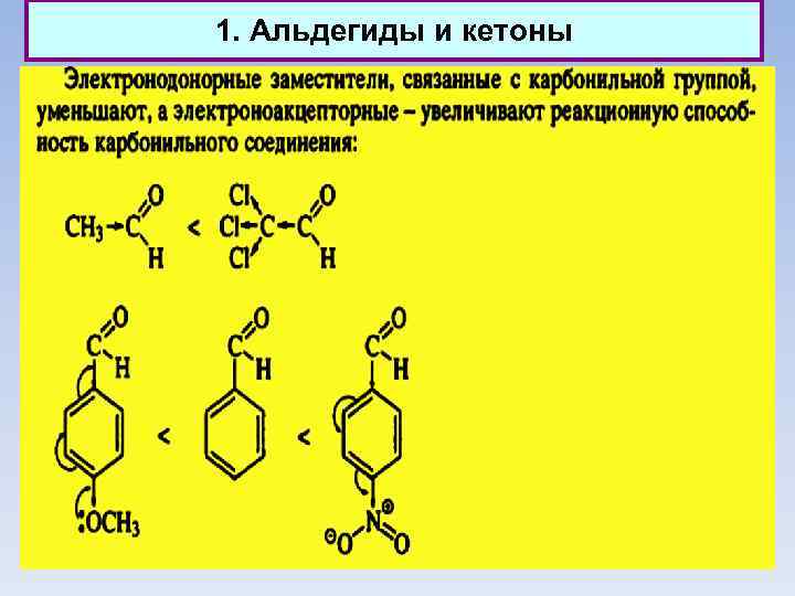 1. Альдегиды и кетоны 