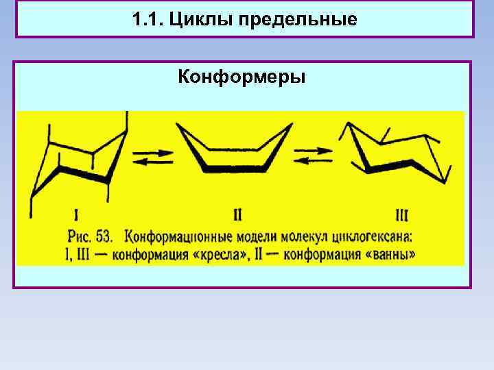 1. 1. Циклы предельные Конформеры 