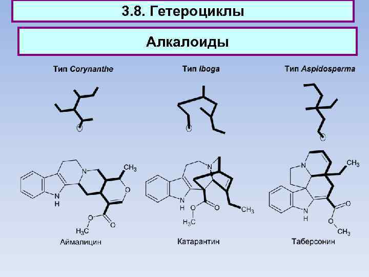 3. 8. Гетероциклы Алкалоиды 