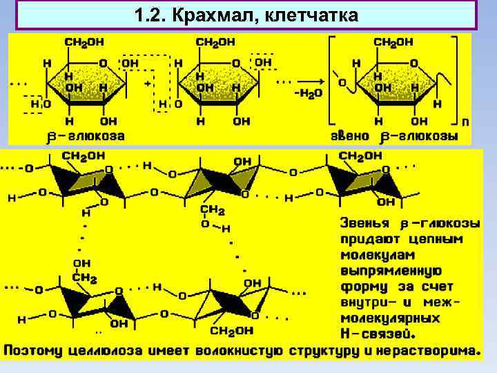 1. 2. Крахмал, клетчатка 