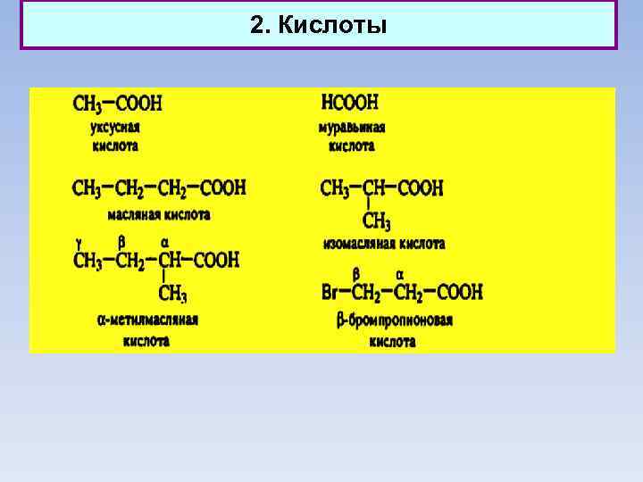 2. Кислоты 