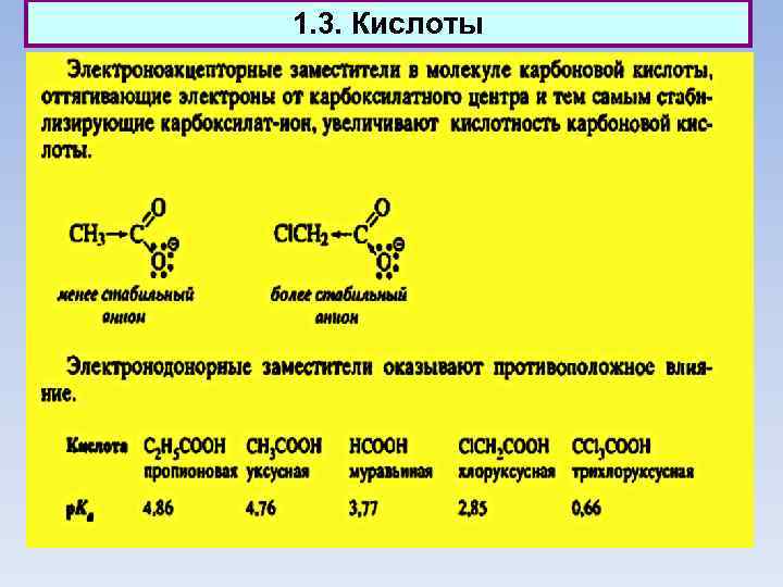 1. 3. Кислоты 