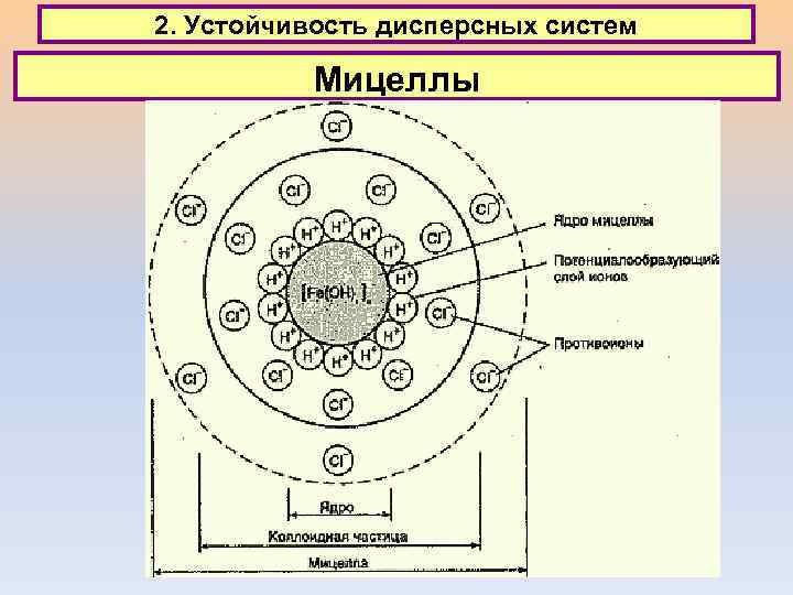 2. Устойчивость дисперсных систем Мицеллы 