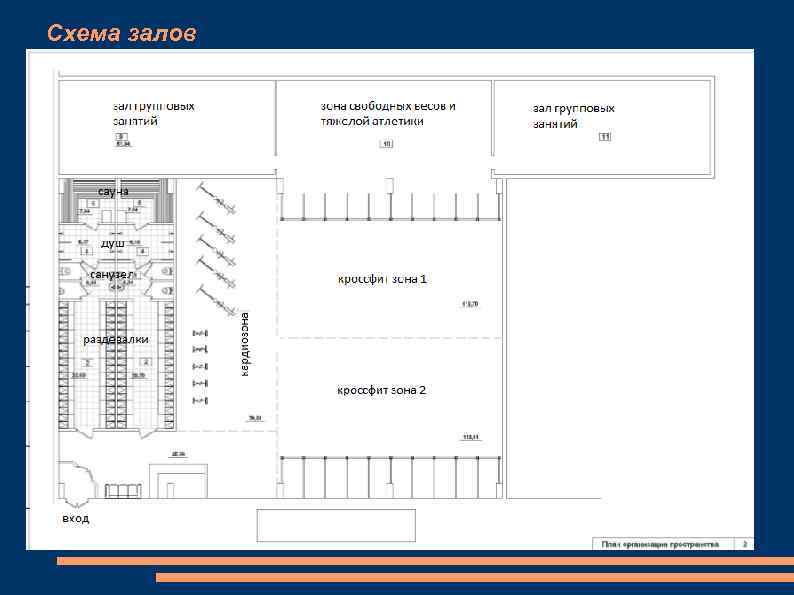 Схема залов 