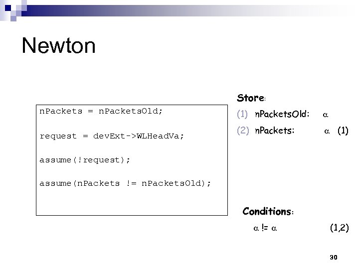Newton Store: n. Packets = n. Packets. Old; request = dev. Ext->WLHead. Va; (1)