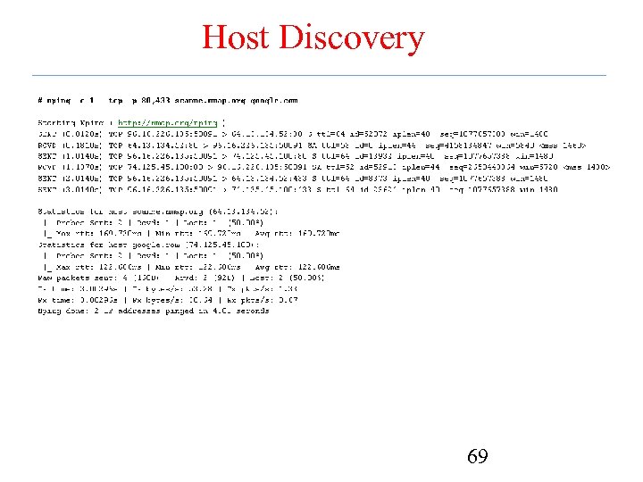 Host Discovery 69 