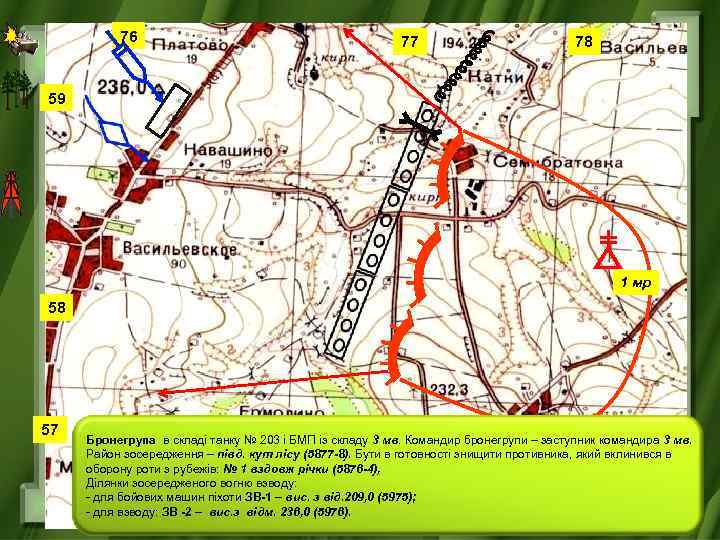 76 77 78 59 1 мр 58 57 Бронегрупа в складі танку № 203