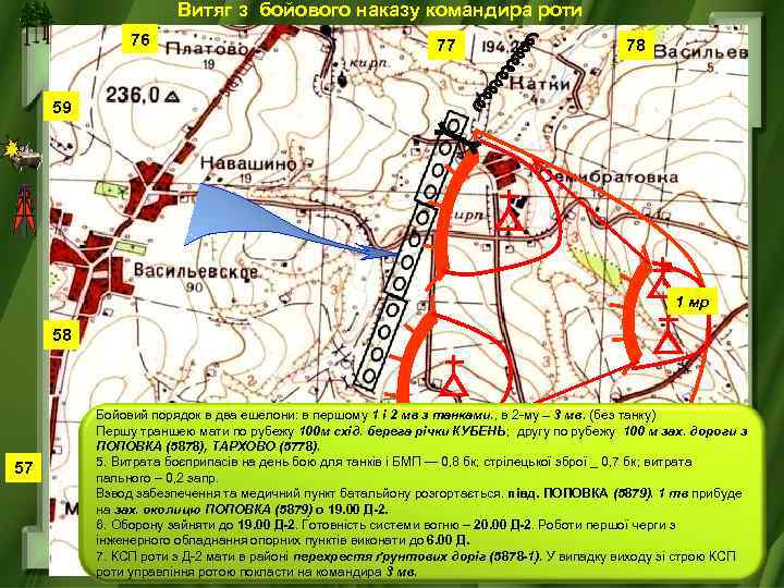 Витяг з бойового наказу командира роти 76 77 78 59 1 мр 58 57