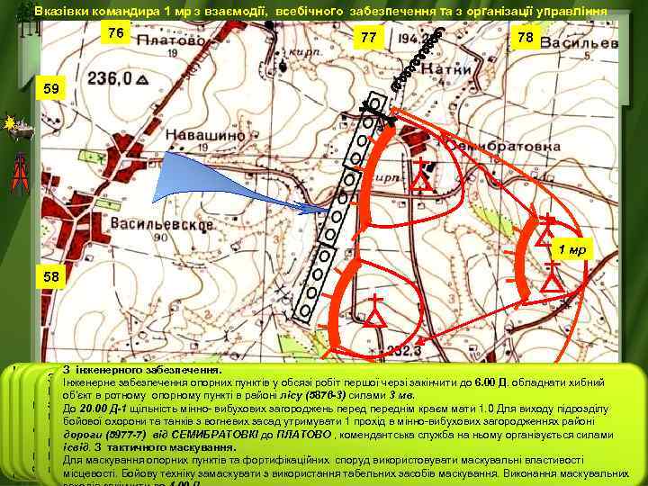 Вказівки командира 1 мр з взаємодії, всебічного забезпечення та з організації управління 76 77