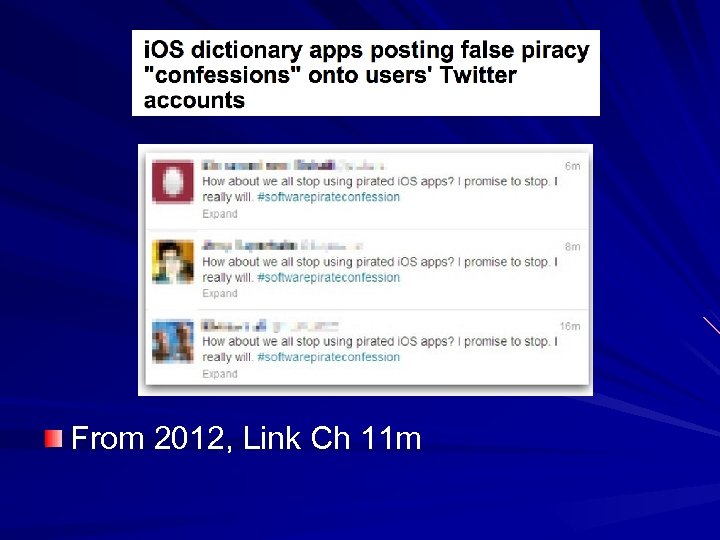 From 2012, Link Ch 11 m 