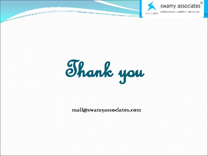 Thank you mail@swamyassociates. com 