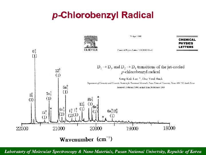 p-Chlorobenzyl Radical Laboratory of Molecular Spectroscopy & Nano Materials, Pusan National University, Republic of