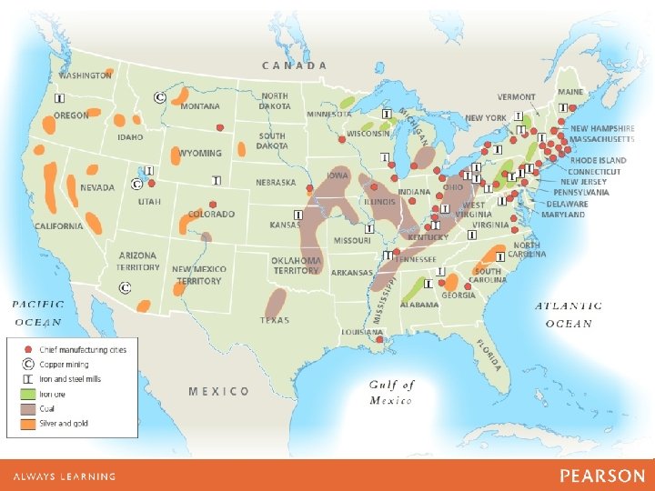 MAP 19. 1 Patterns of Industry, 1900 