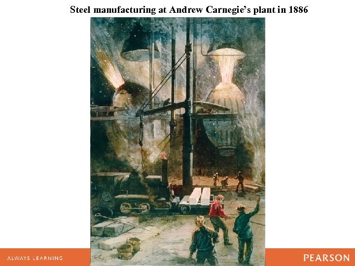 Steel manufacturing at Andrew Carnegie’s plant in 1886 