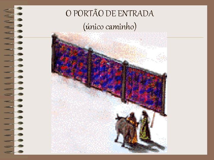 O PORTÃO DE ENTRADA (único caminho) 