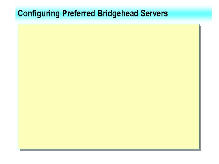 Configuring Preferred Bridgehead Servers 