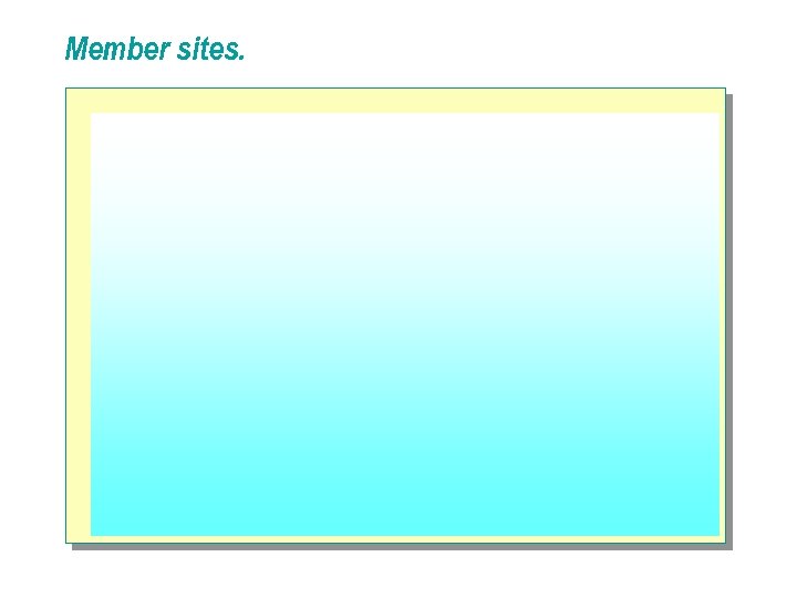 Member sites. 