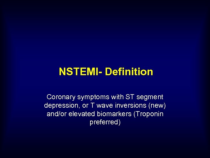 Care Of Nstemi Patients Latest Guidelines Rick Barney