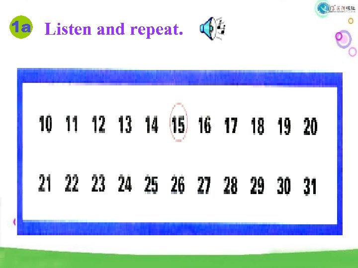 1 a Listen and repeat. 