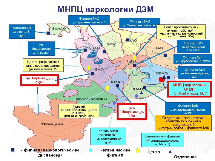 Филиалы мнпц наркологии