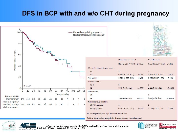 DFS in BCP with and w/o CHT during pregnancy Allgemeines Krankenhaus der Stadt Wien