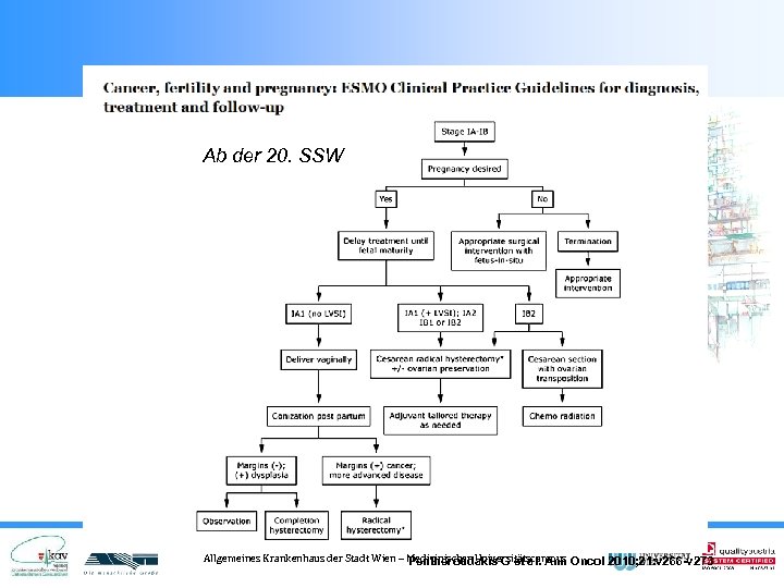 Ab der 20. SSW Allgemeines Krankenhaus der Stadt Wien – Medizinischer Universitätscampus Oncol 2010;