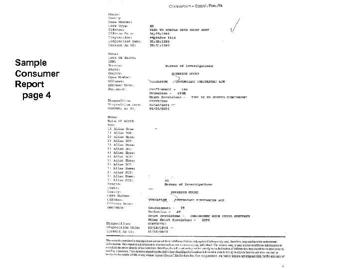 Sample Consumer Report page 4 