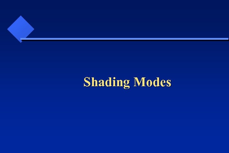 Shading Modes 