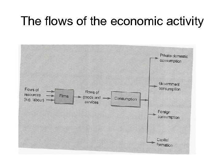 The flows of the economic activity 