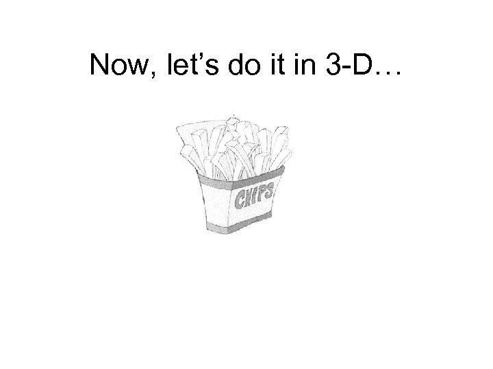 Now, let’s do it in 3 -D… 