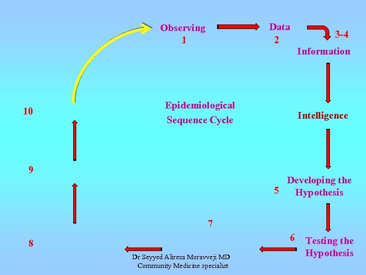 Data 2 Observing 1 3 -4 Information 10 Epidemiological Sequence Cycle 9 Intelligence Developing