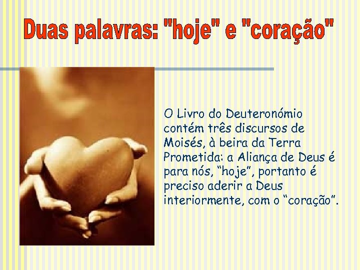 O Livro do Deuteronómio contém três discursos de Moisés, à beira da Terra Prometida: