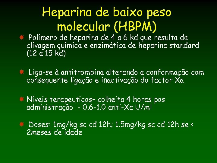 Heparina de baixo peso molecular (HBPM) Polímero de heparina de 4 a 6 kd