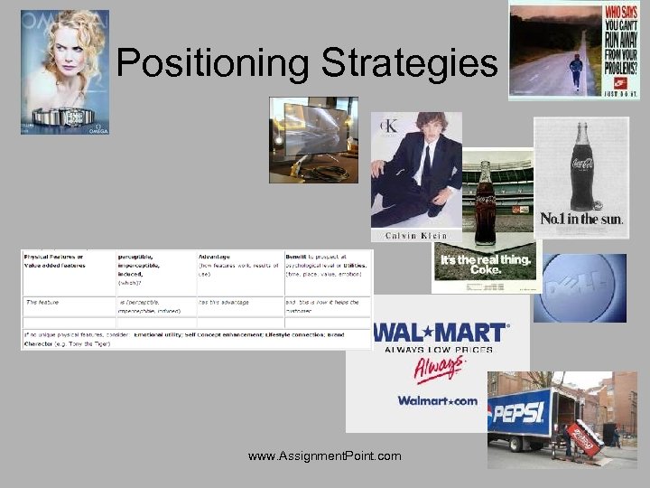 Positioning Strategies www. Assignment. Point. com 