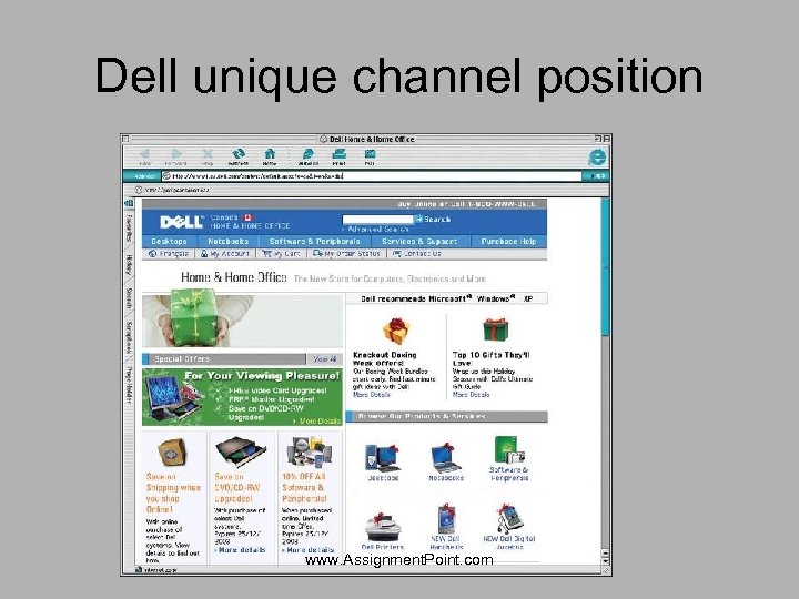 Dell unique channel position www. Assignment. Point. com 