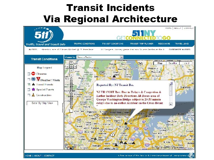 Transit Incidents Via Regional Architecture 