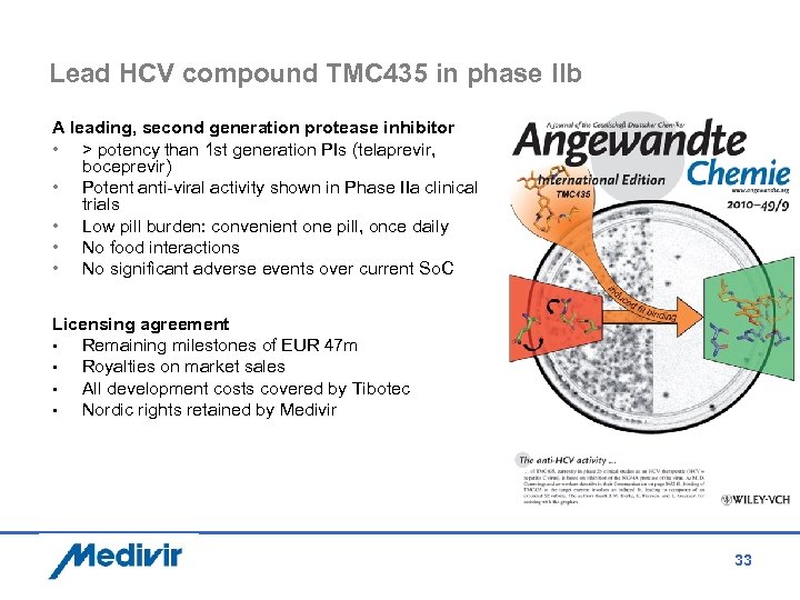 Lead HCV compound TMC 435 in phase IIb A leading, second generation protease inhibitor