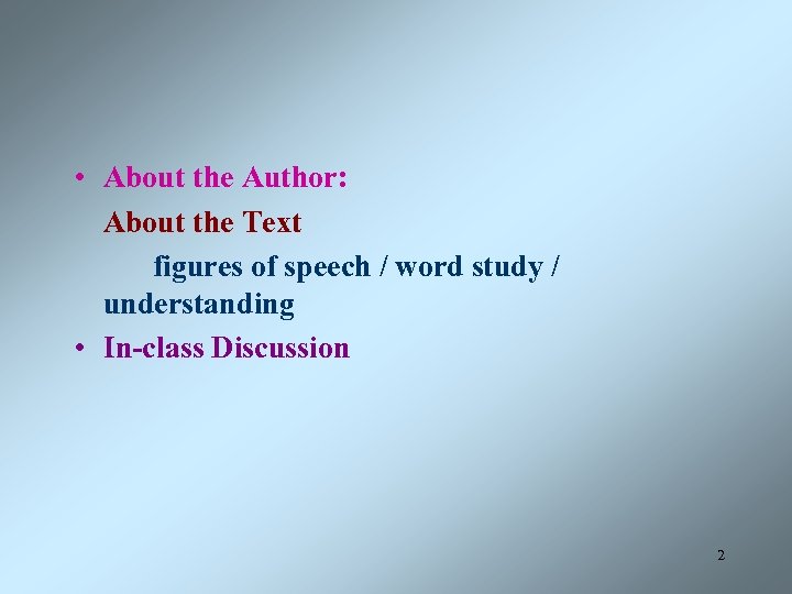  • About the Author: About the Text figures of speech / word study
