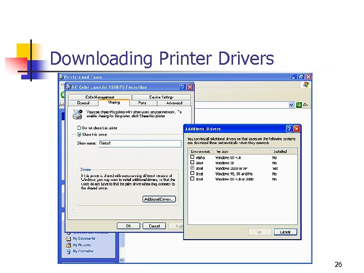 Downloading Printer Drivers 26 