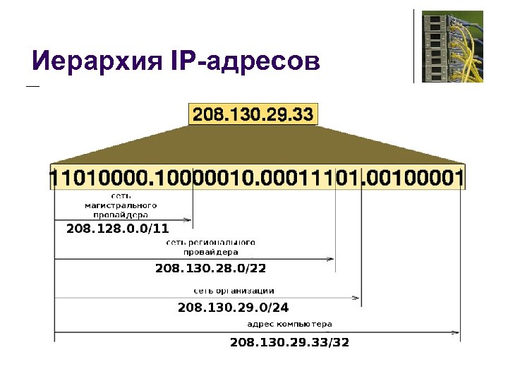 Иерархия IP-адресов 