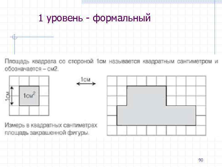 1 уровень - формальный 90 
