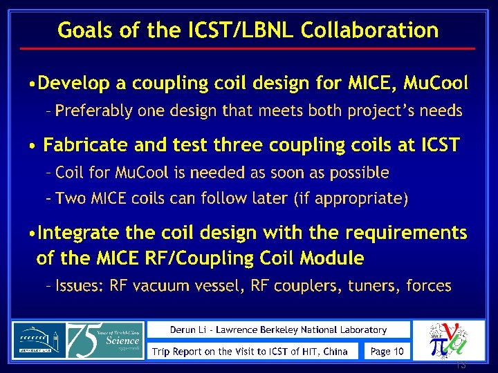 MICE CMPB Alain Blondel 12 January 2007 13 