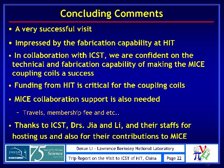 MICE CMPB Alain Blondel 12 January 2007 15 