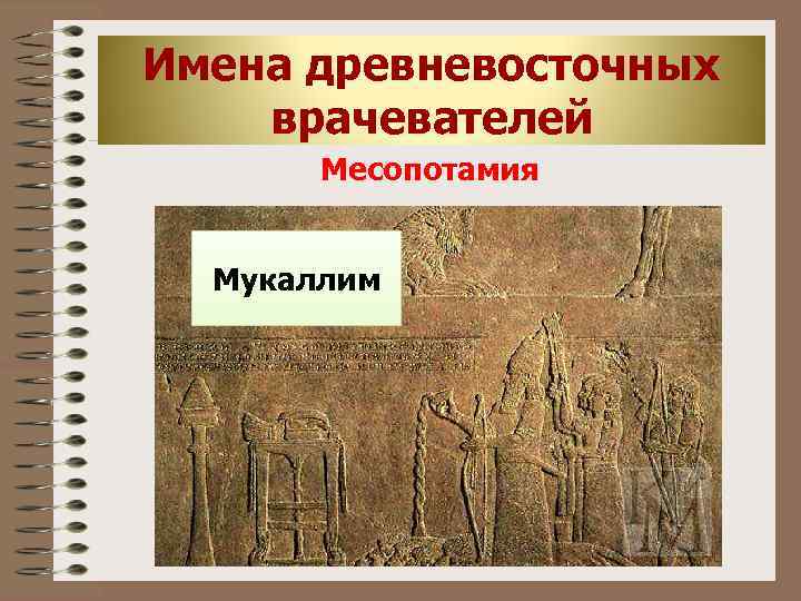 Имена древневосточных врачевателей Месопотамия Мукаллим 